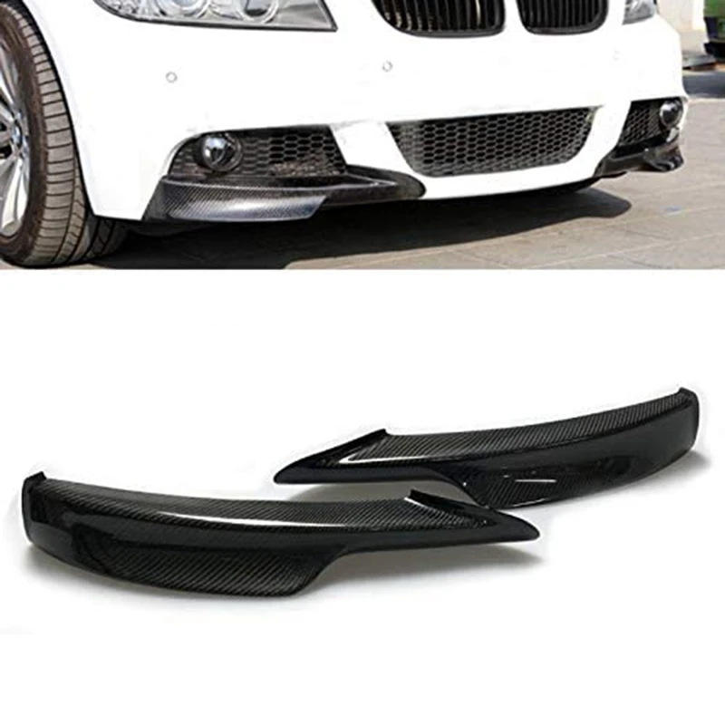 

Car Carbon Fiber Front Bumper Splitter Shovel Angle Head Angle for -BMW E90 335I LCI M-Tech