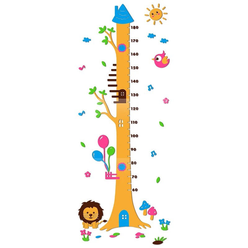 Наклейка на стену с изображением животных из мультфильмов для детей и малышей 3d