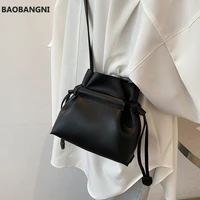 mini pu leather drawstring crossbody bags for women trendy shoulder handbags and purses party totes