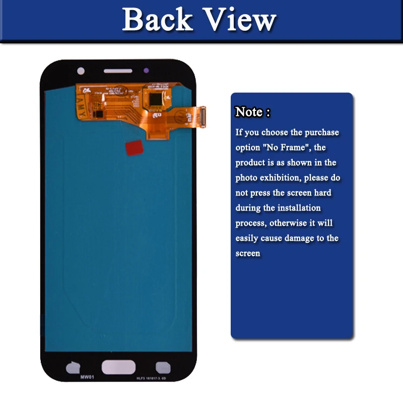 ЖК-дисплей Super Amoled с сенсорным экраном и дигитайзером в сборе для Samsung Galaxy A7 2017 A720