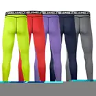 Мужские спортивные облегающие брюки, красочные быстросохнущие леггинсы для бега, фитнеса, езды, фитнеса, баскетбола, тренировок T7C2