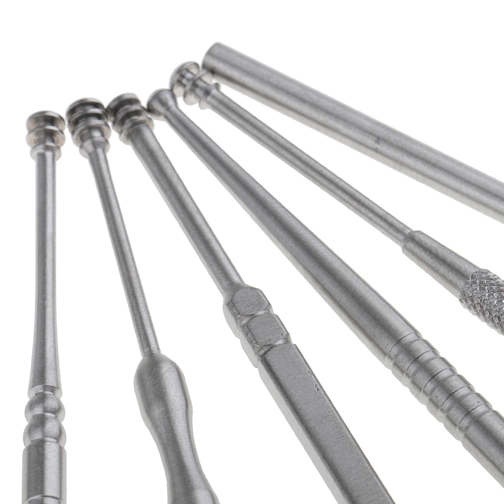 

6pcs Earpick Spoon Ear Cleaner Spiral Earwax Curette Remover Tool With Box