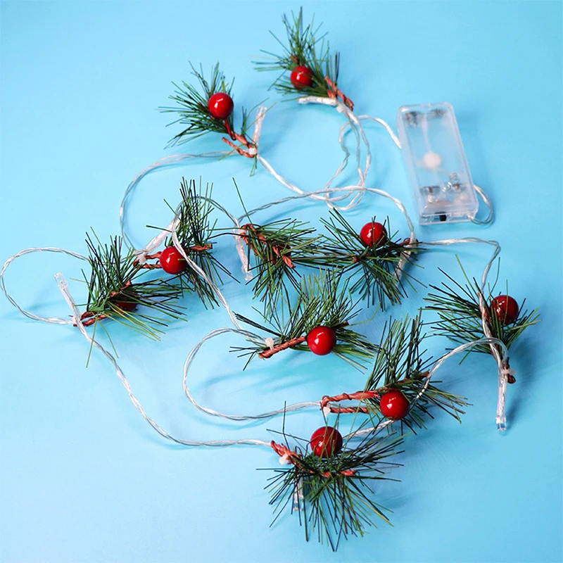 New LED Red Berry String Lights Christmas Garland Lamp Pinecone Fairy lights For Xmas Holiday Tree and Home Decoration |