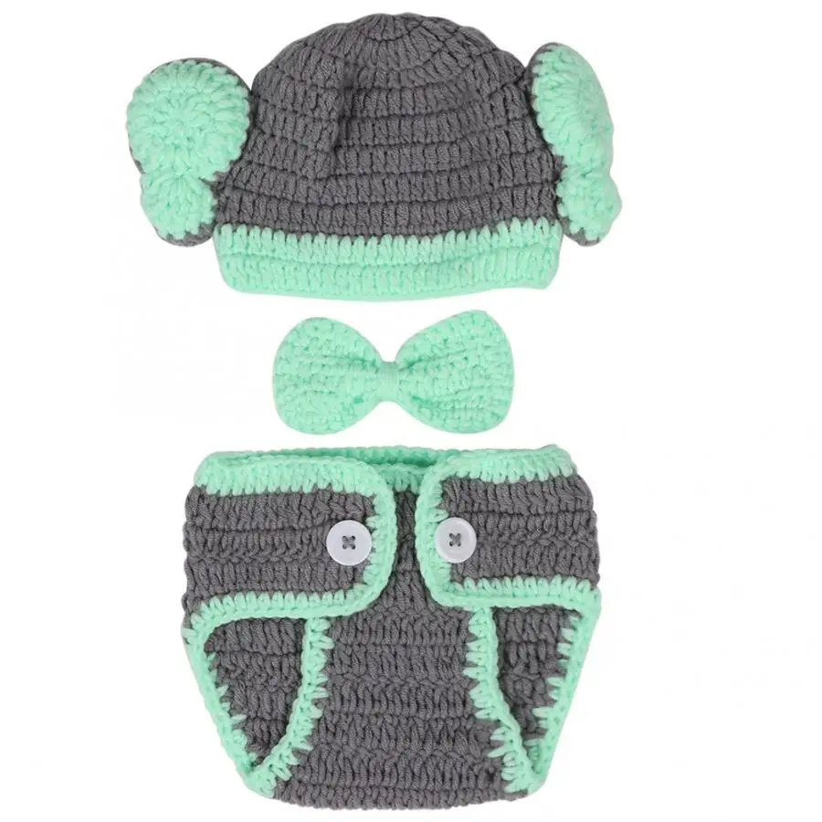 Реквизит для фотосъемки новорожденных вязаная шапка одежда ребенок слон