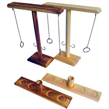 Wooden Ring Toss Game Handmade Hook And Loop Toss Hook Board Games For Adults Children Party Bar Drinking Game Toy