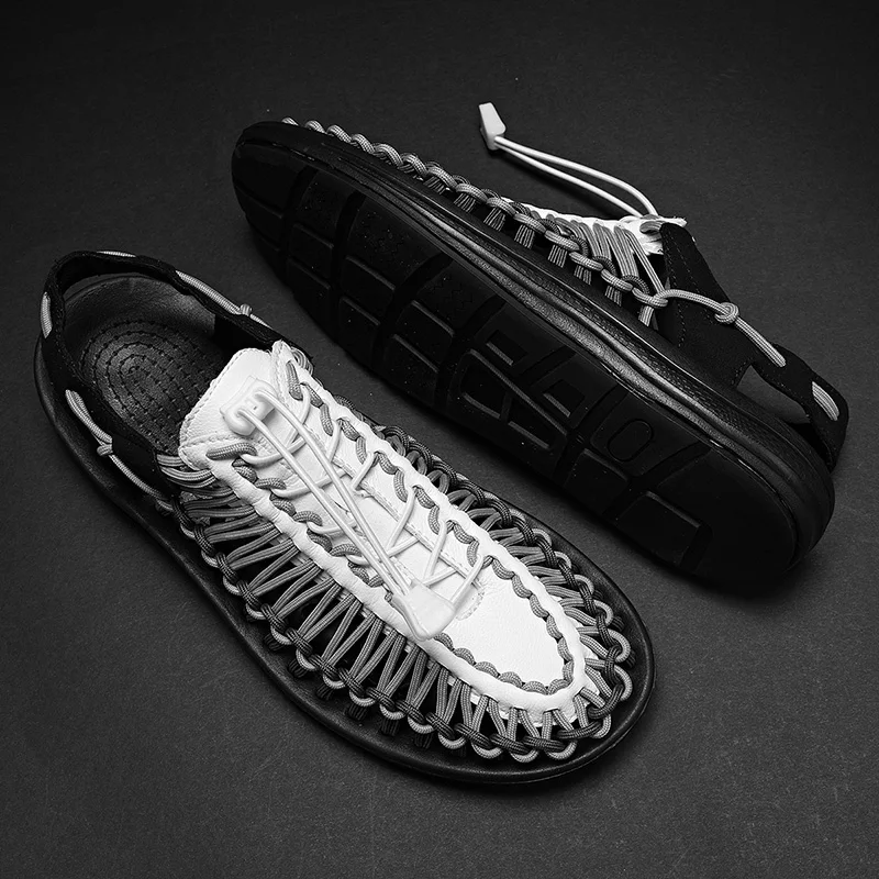 

sandal 2018 rubber size gladiator leather sandalhas praia 39 mens homens large mens comfort shoe homme beach male shoes 44 for