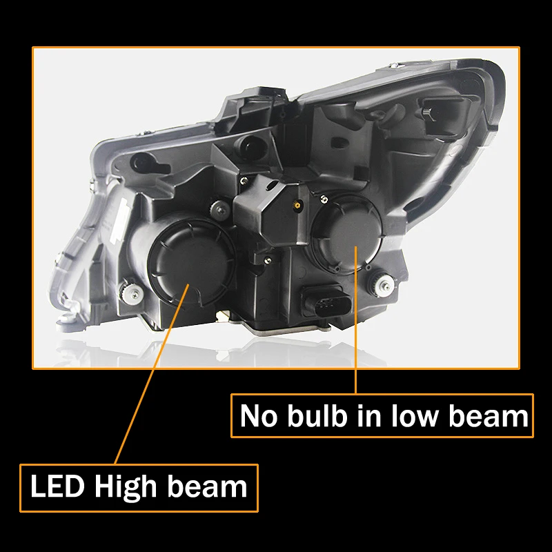 no bulb Светодиодный фонарь для Mercedes-Benz VITO-2019Year светодиодные фары DRL ходовые огни Биксеноновые лучевые огни ангельские глаза - Цвет: no bulb
