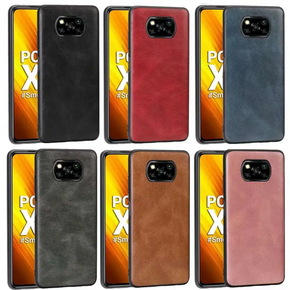 

Case For Xiaomi Poco X3 NFC Case Cover Classic PU Leather Etui Soft Coque For Poco X3 NFC Cases Phone Protective Fundas