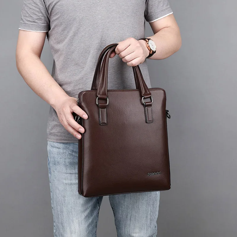 Сумка-мессенджер мужская кожаная для ноутбука в винтажном стиле |