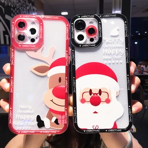 merry christmas gift fashion case for iphone 11 12 13 pro max xr xs x 7 8 plus se 2020 camera protection soft tpu clear covers free global shipping