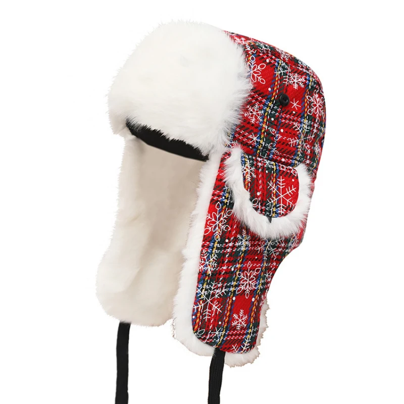 

Winter Hats For Men Women Christmas Trapper Hat Earflap Warm Thick Hunter Snow Ski Brand Russian Cap