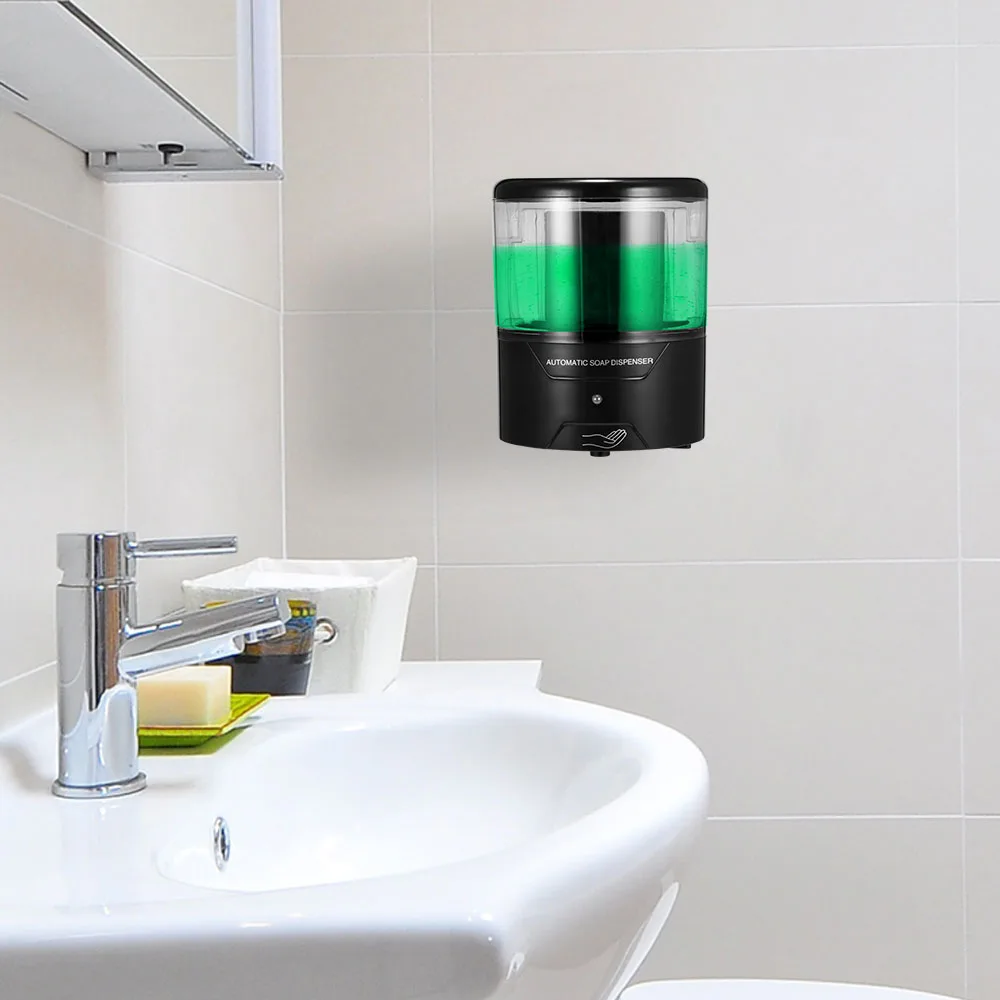 

Bathroom Liquid Soap Dispenser Wall Mounted For Kitchen Plastic 600ml Shower Gel Detergent Shampoo Bottle Hotel Home Accessories