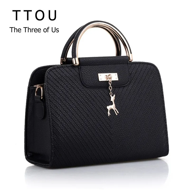 Элегантная дамская сумочка TTOU из искусственной кожи вместительные сумки на