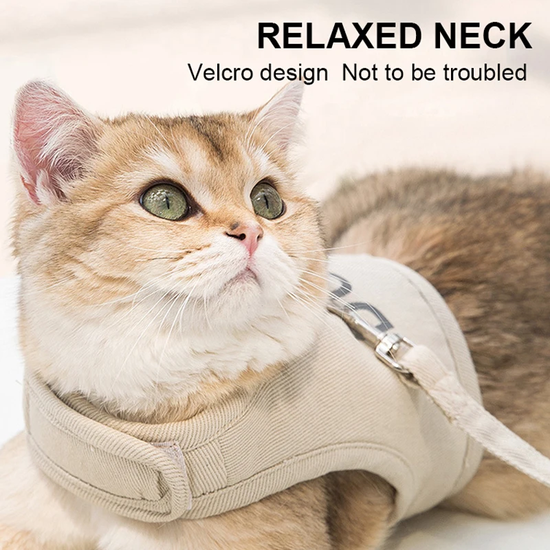 

Cat Traction Rope Vest Type Wild Anti-Detachment Cute Cat Supplies Traction Walking Breathable Mesh Accessories
