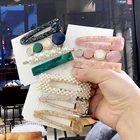 Модные акриловые заколки для волос Ins для женщин и девочек, набор заколок с жемчугом, шпильки для волос, аксессуары для волос, детские заколки для волос 2020