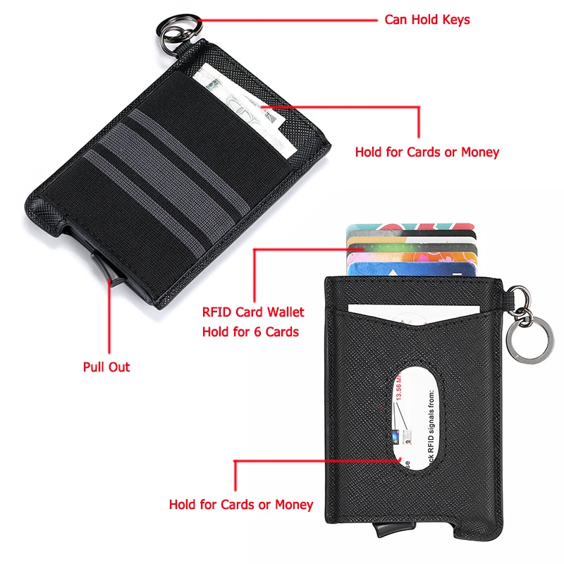 BISI GORO RFID Блокировка кредитный держатель для карт Anit theft кошелек карта мужчин и