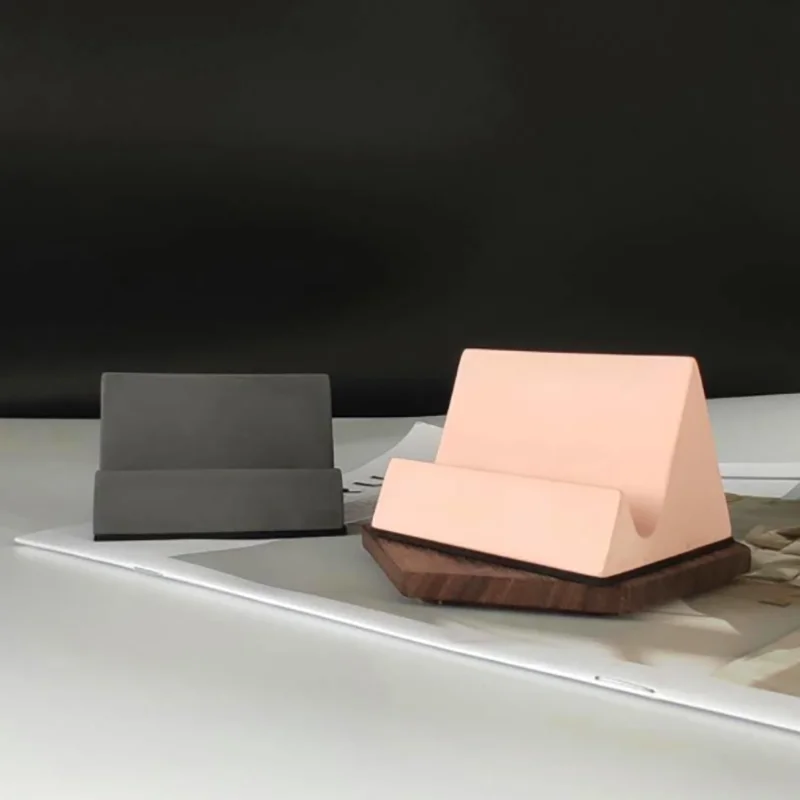 simple nordic desktop mobile phone holder concrete tablet stand for iphone desk cell phone holder stand portable mobile holder free global shipping