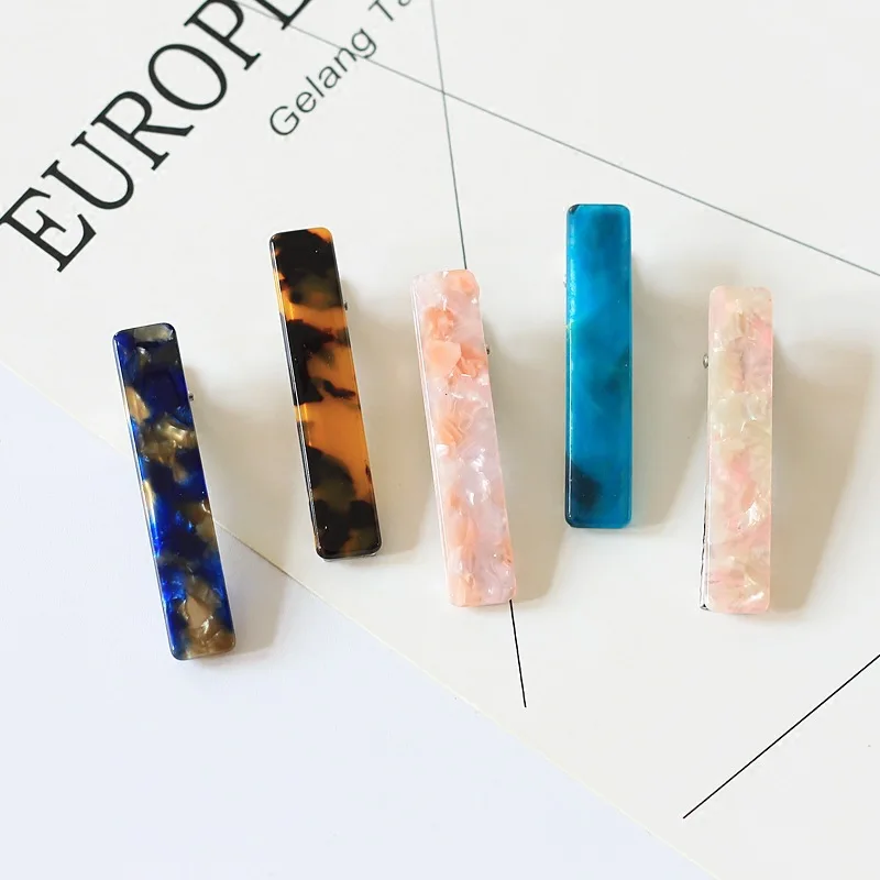 Заколки квадратной формы шпильки для волос женская заколка с золотой проволокой