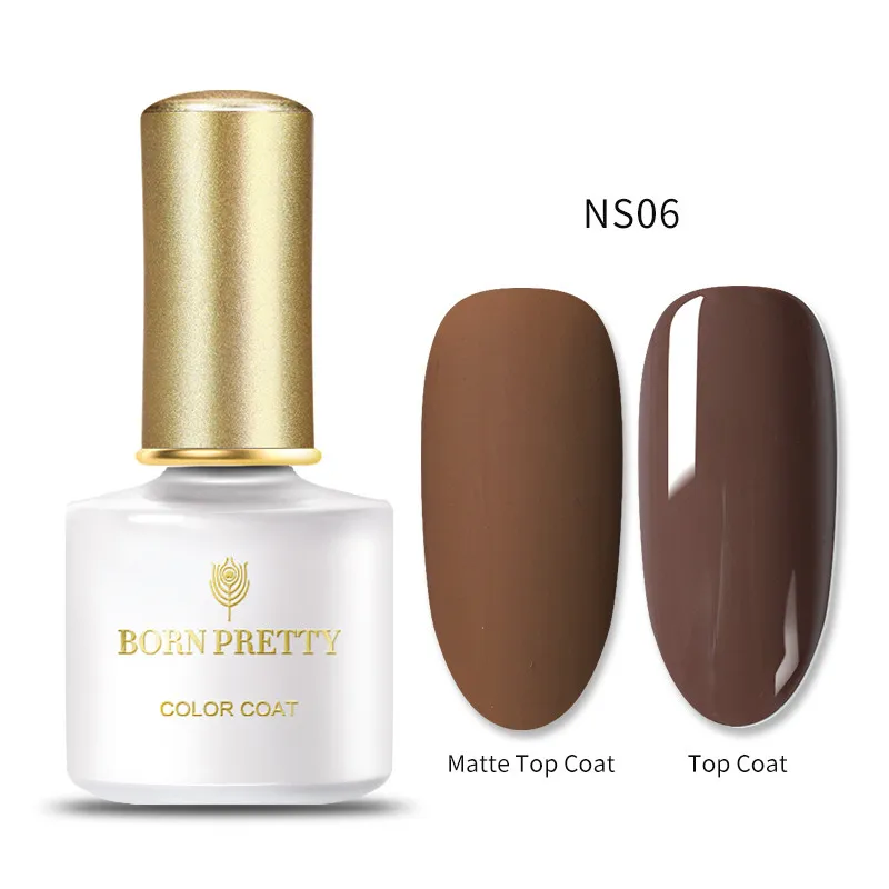 BP-NS06 BORN PRETTY Gel Polish Plum Color Semi Permanent Soak Off Gel Nail Polish 60 Colors Nail Art Gel Varnish Matt Top Coat Need 6ml - Цвет: BP-NS06