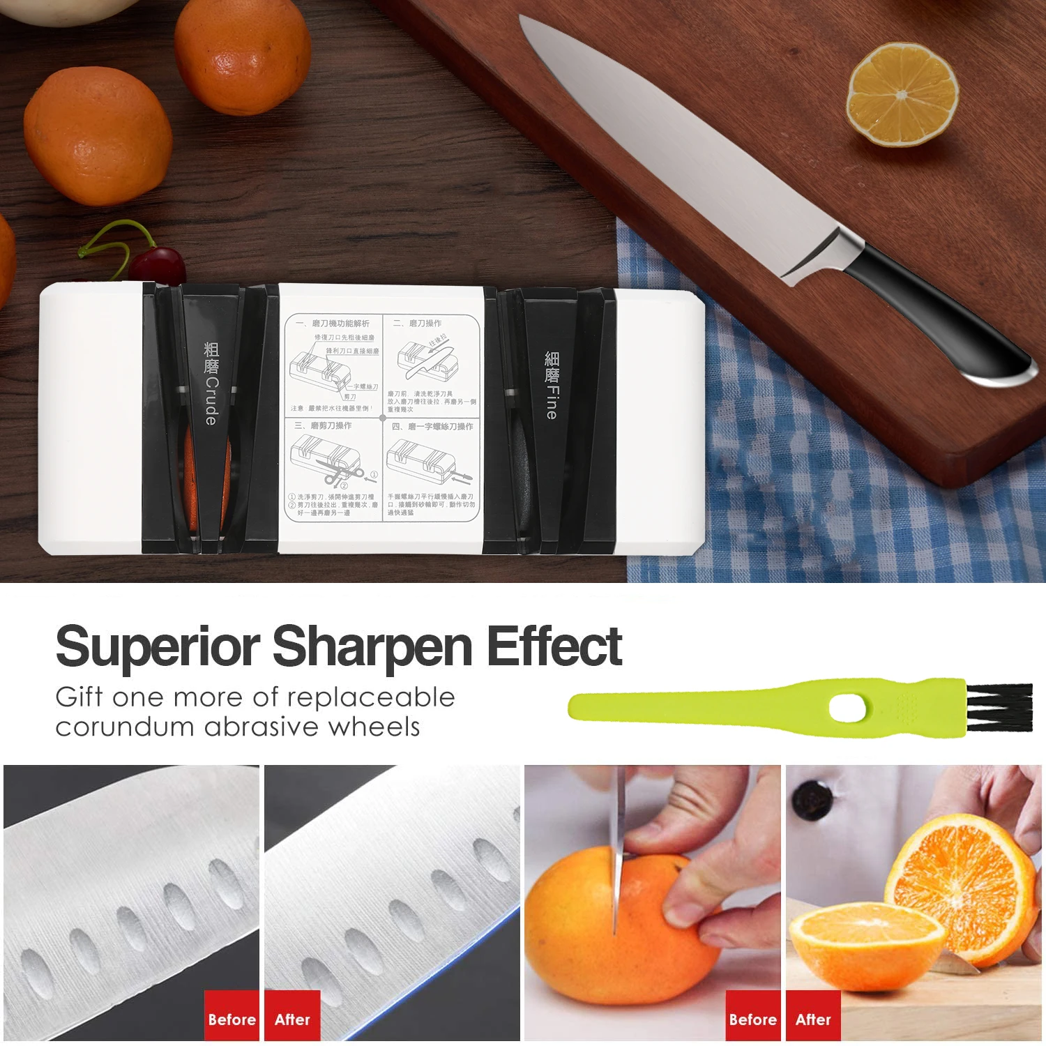 

Multi-function Knife Sharpener Electric Household Fast Sharpener Automatic Knife Grinder Kitchen Knife Grindstone EU PLUG
