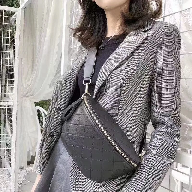 

Сумка-бананка San Maries женская с цепочкой, роскошная забавная Сумочка на плечо, дизайнерский брендовый саквояж кросс-боди