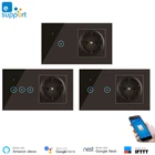 Умный настенный выключатель, розетка 2 в 1, беспроводное управление через приложение eWeLink, автоматический выключатель для умного дома, wi-fi, совместим с Alexa