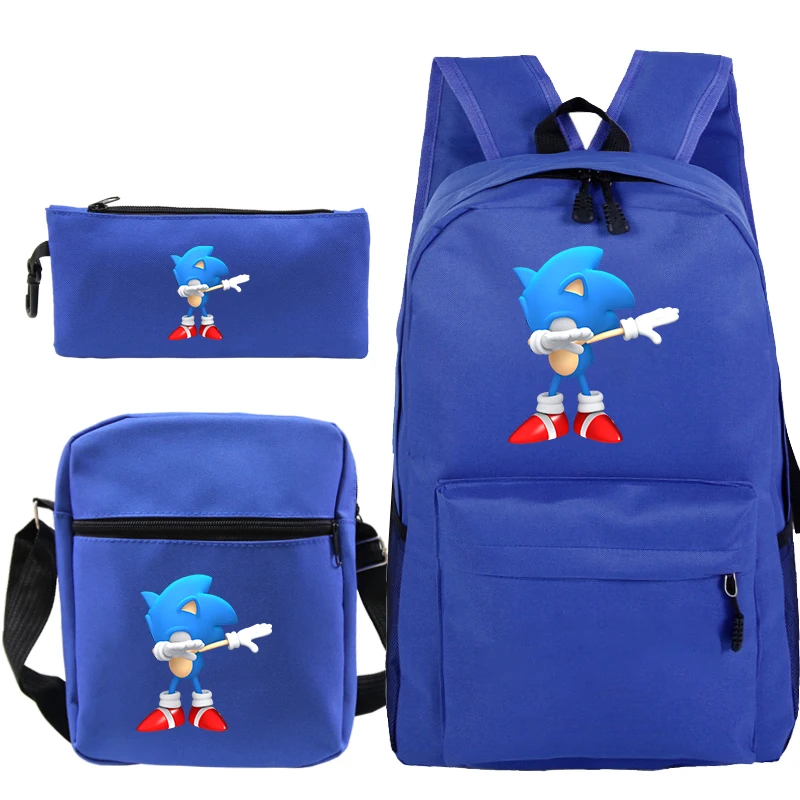 Sonic рюкзак наборы для подростков девочек мальчиков школьные сумки для ноутбука дорожные рюкзаки с ручкой и сумки через плечо