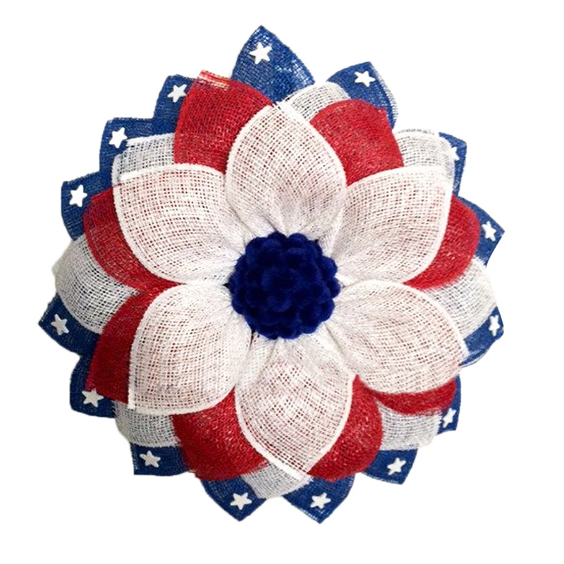 

Independence Day Decor Wreath Simulation Leaf Sunflower Wreath American Flag Artificial Garland Door Hanging Pendants Wedding