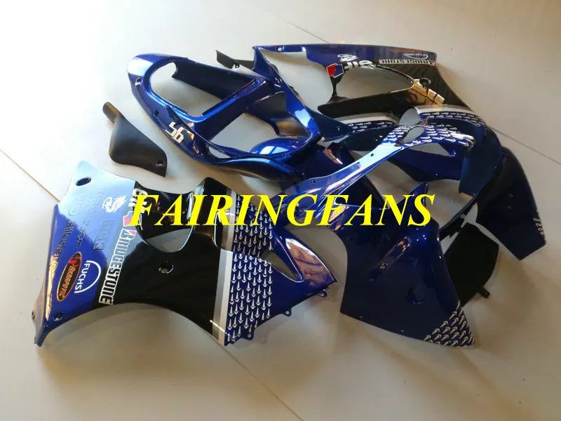 Набор обтекателей для KAWASAKI Ninja ZZR600 05 06 07 08 ZZR 600 2005 2008 синий черный Обтекатели