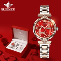 oupinke womens mechanical watch top luxury brand women watches fashion dress waterproof automatic wrist watch relogio feminino