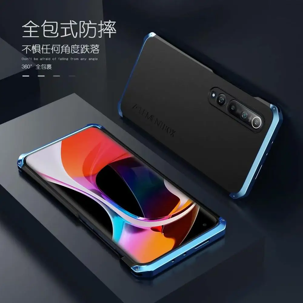 

Metal Aluminum Bumber For Xiaomi mi10 pro Case Silicone Hybrid PC Back Cover For Xiaomi mi10/Xiaomi 10 Pro Cases Coque Fundas