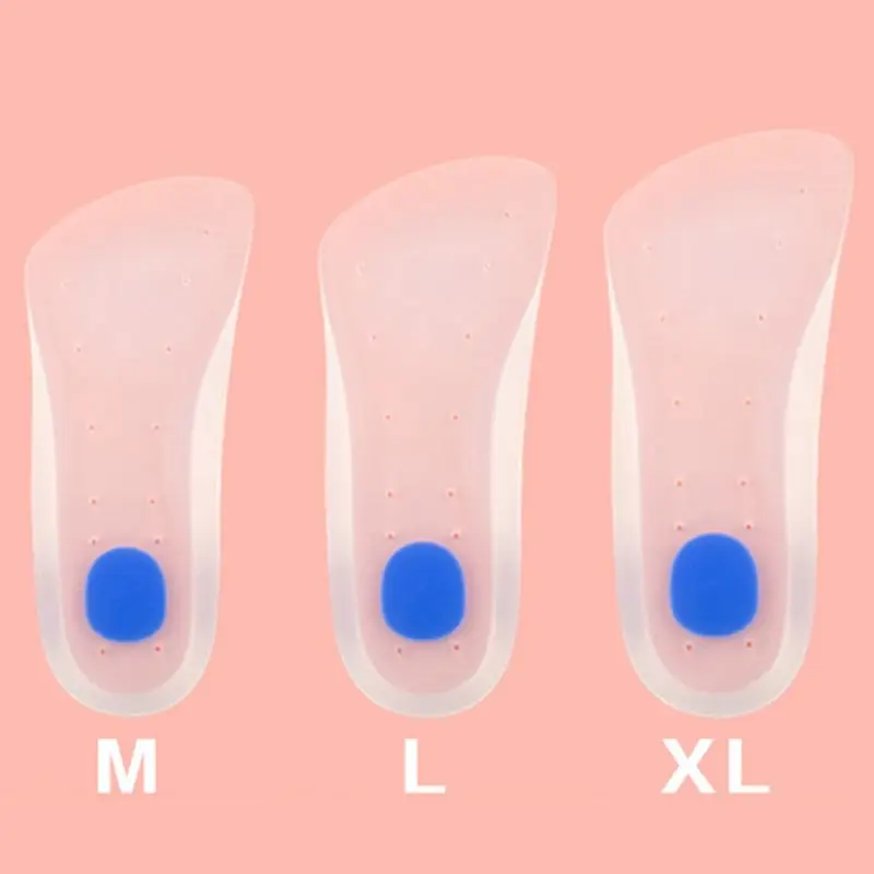 1 Pair Shoe Pad Heel Pads Cushion Silicone Soft Arch Support 3D Shock Absorb Breathable Insole Comfortable Orthopedic Feet Care