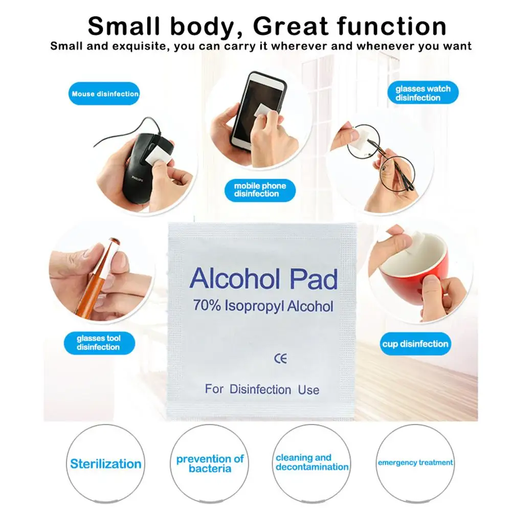100 шт дезинфекционные хлопчатобумажные салфетки для очков чистящие прокладки