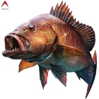 Aliauto креативный автомобильный стикер с рыбалкой, большой рот, бас, рыба, автомобили и мотоциклы, лодка, Каякинг, ПВХ, водонепроницаемая, 20 см * 19 см