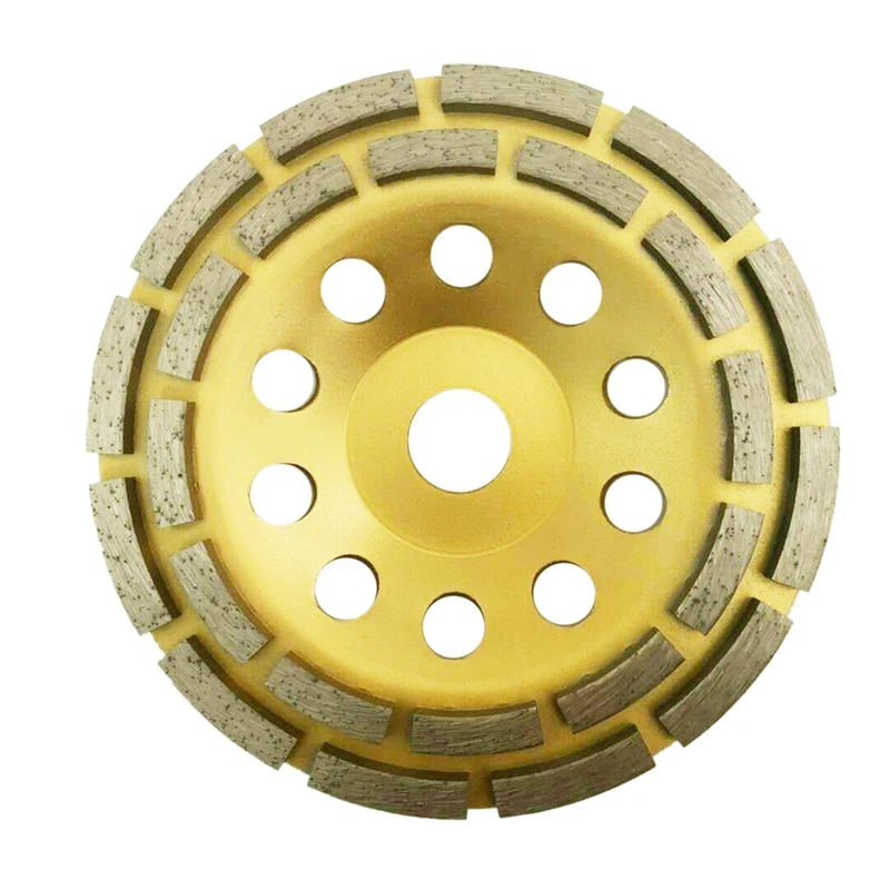 

150Mm 7 Inch Diamond 2 Row Segment Grinding Wheel Sanding Disc Sander Grinder Cup Abrasive Tools 22Mm Hole for Concrete Granite