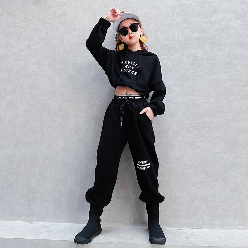 Трендовая детская одежда для девочек комплекты с буквенным принтом спортивная