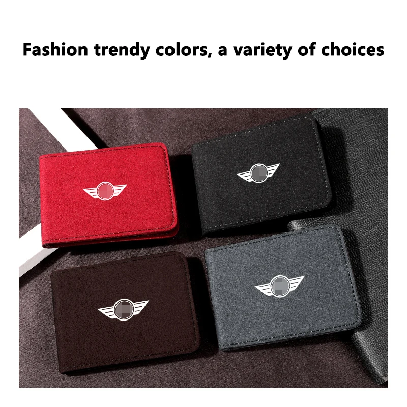 

2021 New Car Driving Lisence Wallet Credit Storage Card Bag For MINI Cooper S R50 R52 R53 R55 R56 R57 R59 R60 F54 F55 F56 F60