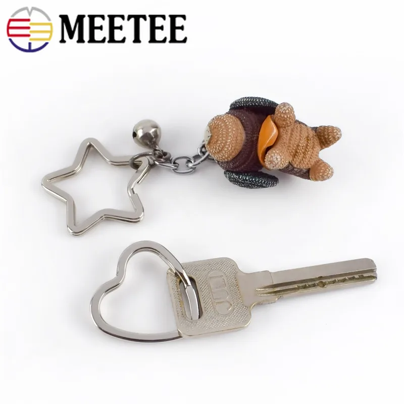 Meetee 5 шт./набор 21/25 мм Сердце с рисунком пятиконечной брелок звезда уплотнительное