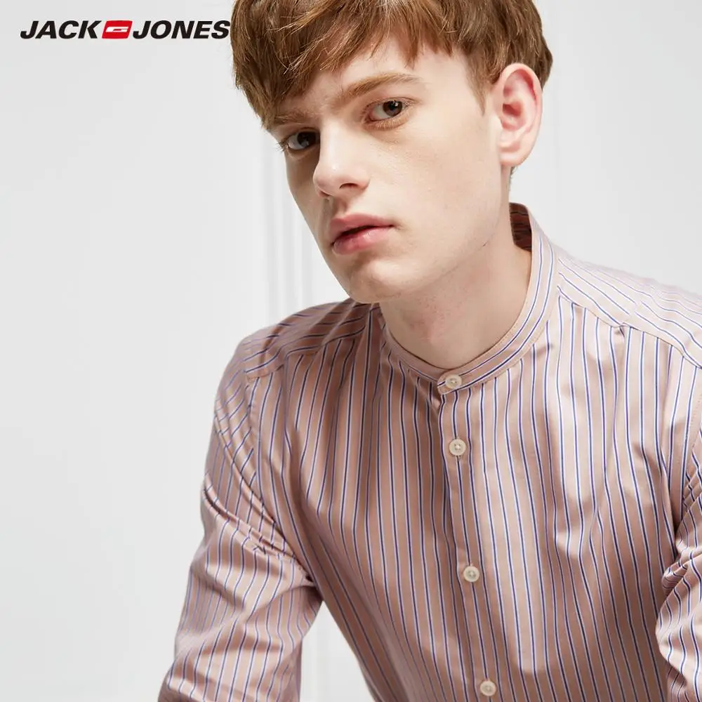 Мужская Повседневная рубашка в полоску JackJones стильная с длинными рукавами 219105533 |