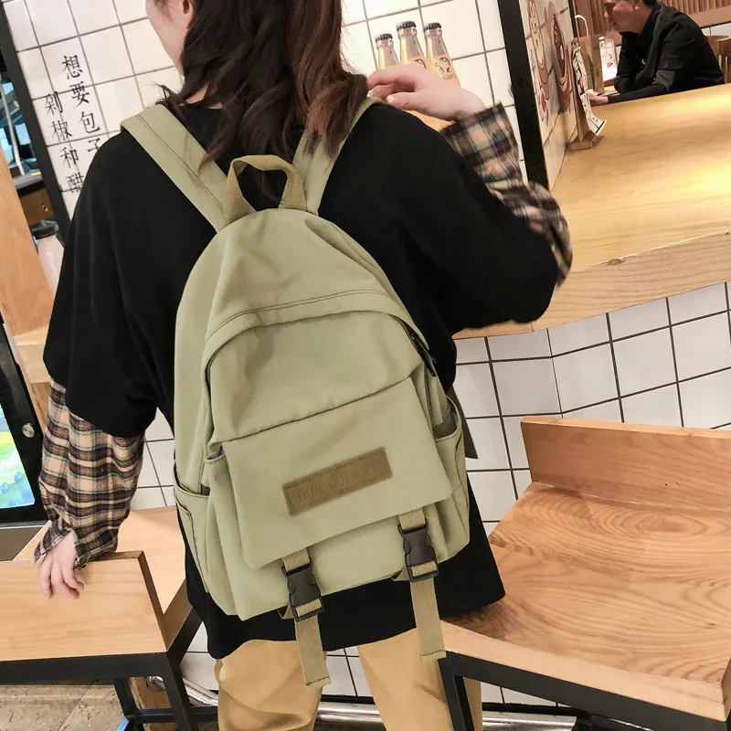 

Women Nylon Backpack Female School Bag College Book Girls Laptop Backpack Fashion Girl Student Bag Large Capacity Travel Bag