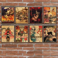 japan animation black clover prints wall stickers kraft paper prints home decoration painting home decor