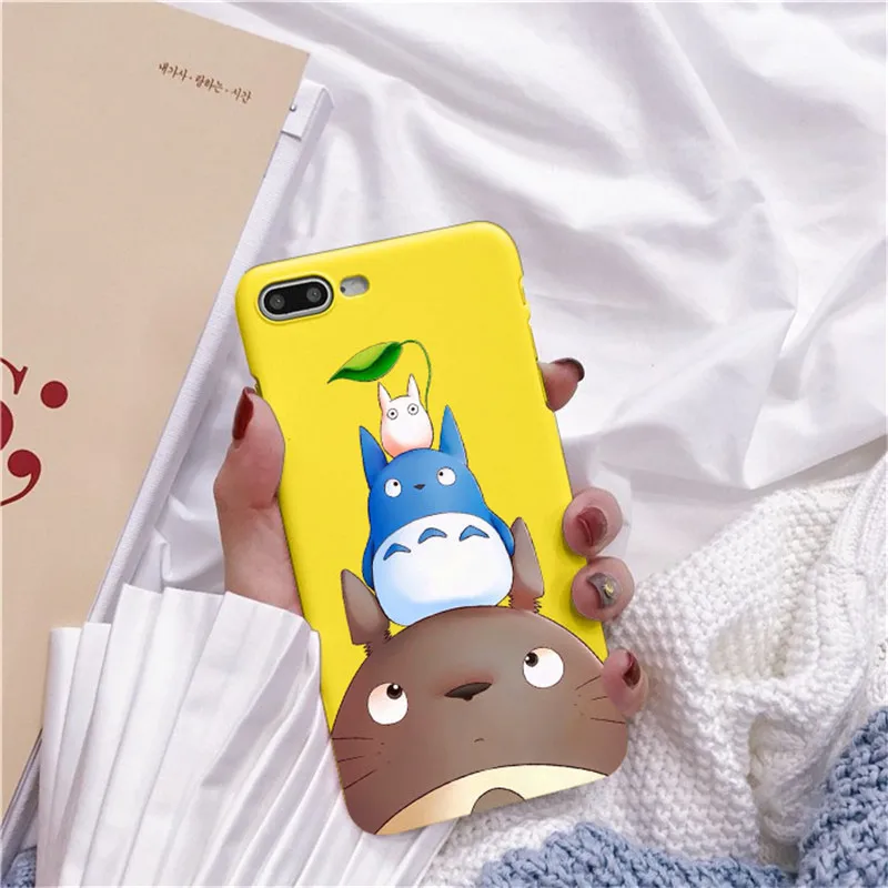 Bonito Тоторо, гибли Аниме Миядзаки Viagem de Chihiro Kaonashi Мягкий ТПУ Caso de Telefone кларо Para iPhone 7 8 Plus 6 5 Max 4