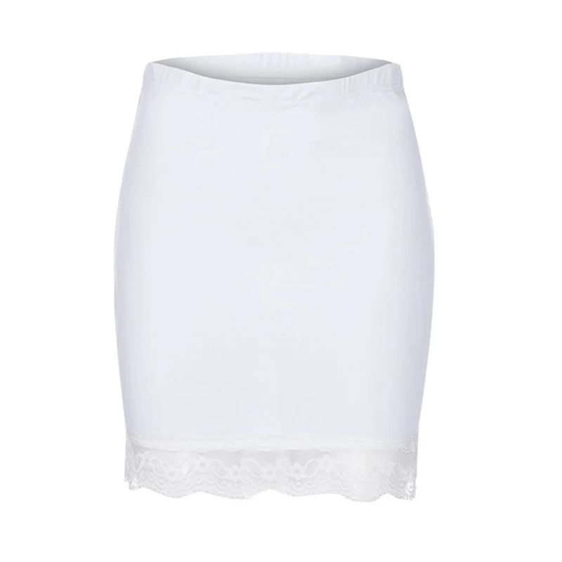 Сексуальная кружевная прозрачная юбка женская формальная эластичная короткая с