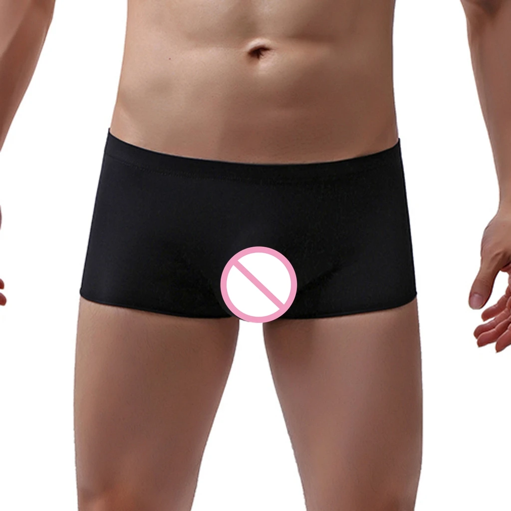 Мужские комбинированные мягкие трусы шорты сексуальное нижнее белье боксеры