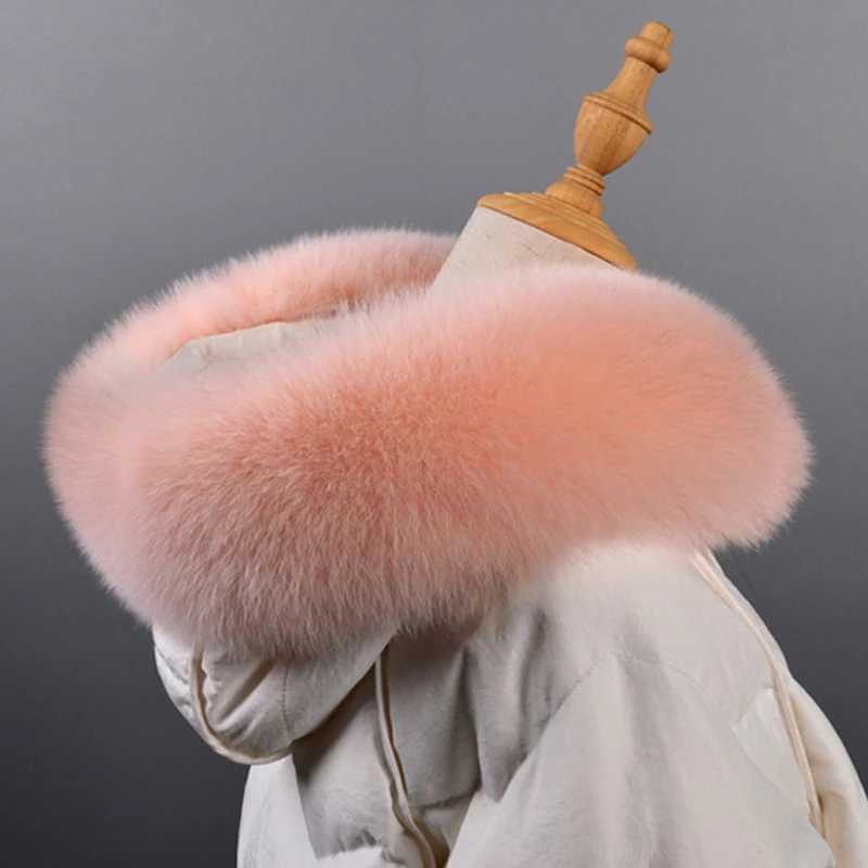 Новый натуральный Лисий меховой воротник Мех шарфы женские модные шали Женское