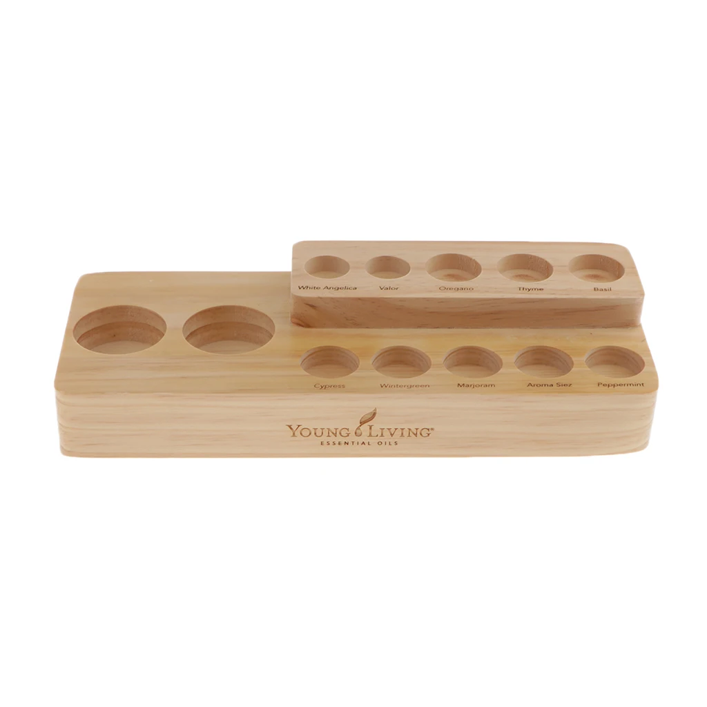 2-Tier Natural Wood Essential Oil Display Stand Cosmetic Organizer Rack - Holds up to 12 Bottles | Дом и сад