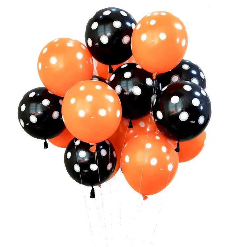 10 шт. черно-оранжевые латексные воздушные шары со скелетом-тыквой украшение для