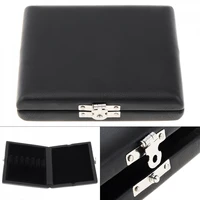 black leather oboe bassoon reed storage case box with vent holes for 6 reeds clarinet oboe reeds box