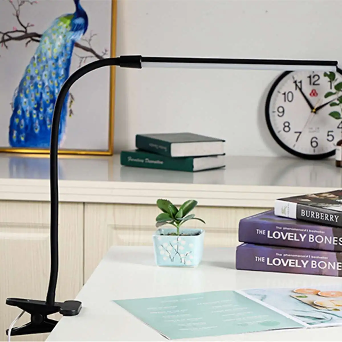 

LED Desk Lamps Table Lamp Clip On Light Dimmable Eye Protection Rechargeable for Bed Table Reading Adjustable Study Lighting