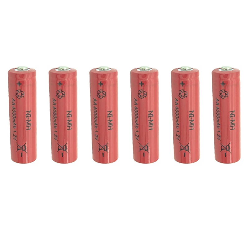10 шт. AA батареи NIMH 4000Mah 1 2 V 2A ni-mh перезаряжаемые Bateria Baterias | Электроника